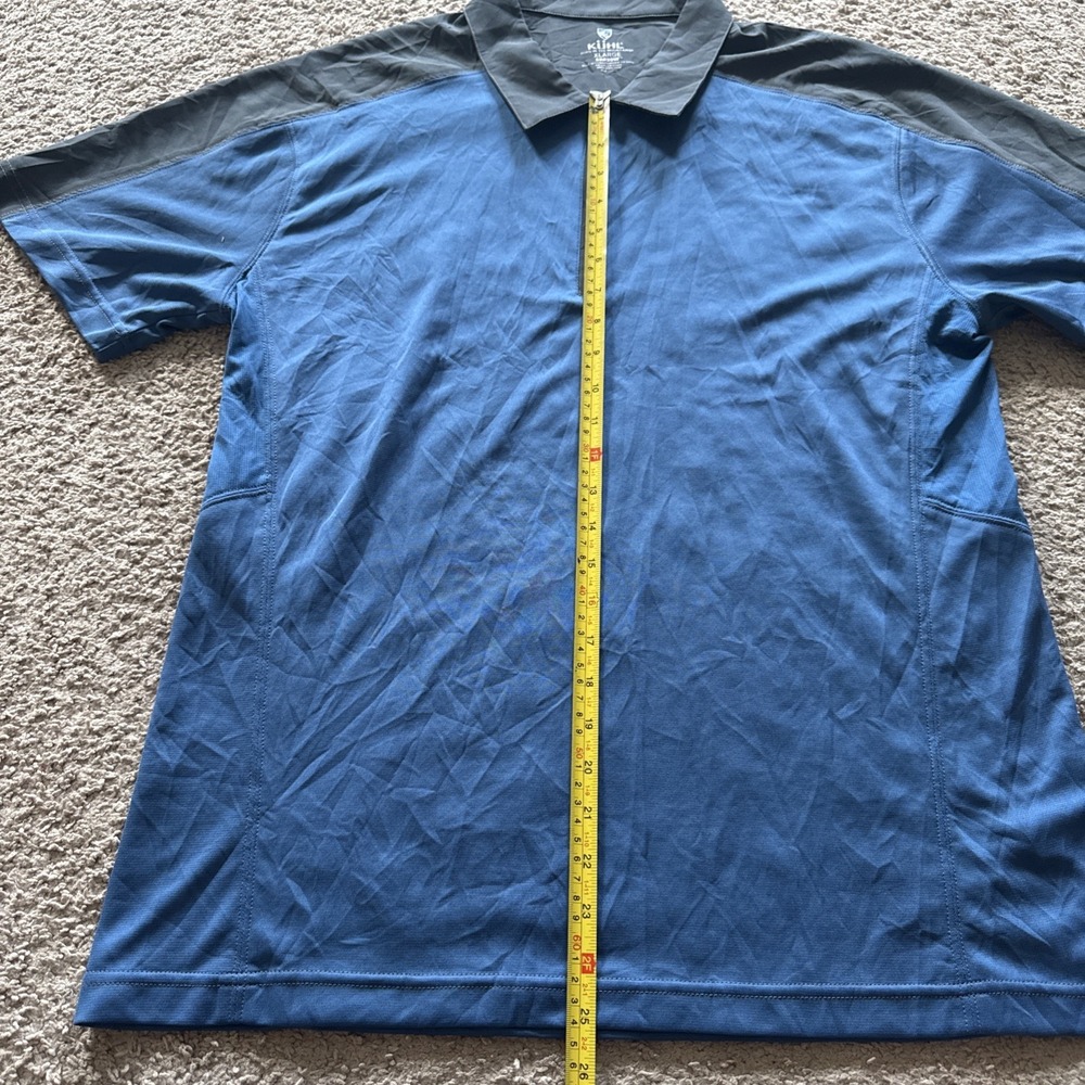 Kuhl Mens Shadow Performance Polo‎ Shirt Blue XLarge Short Sleeve Quarter Zip - Picture 5 of 10